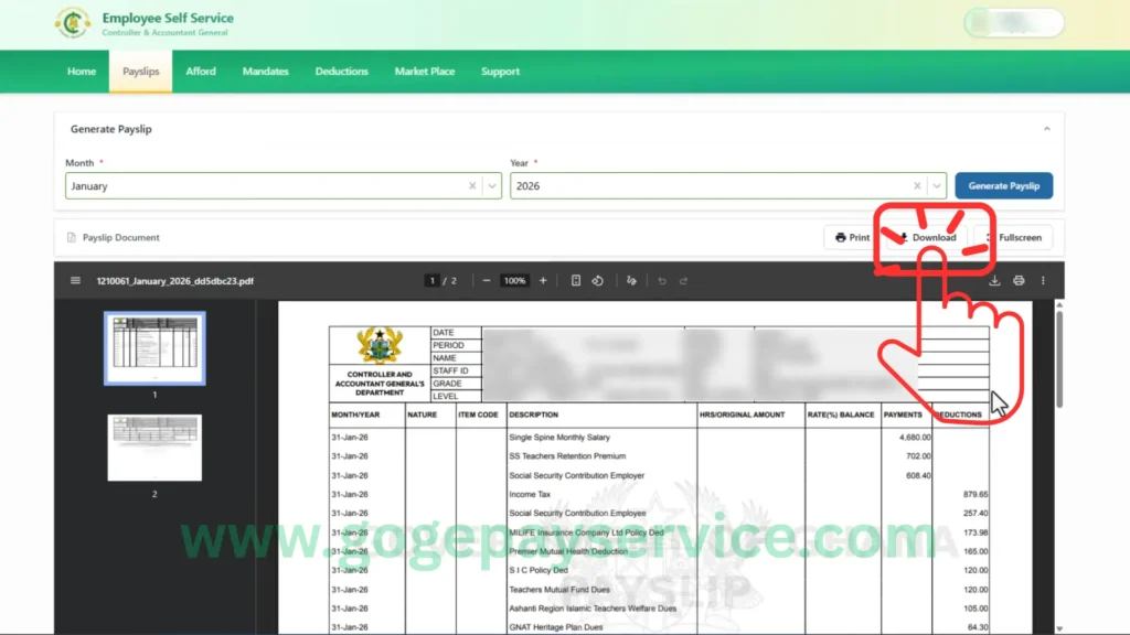 Click on the Download button 