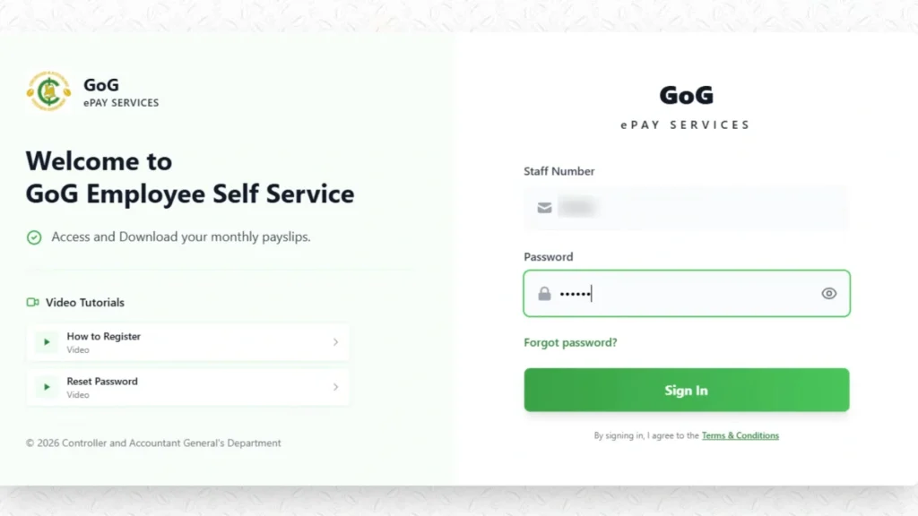 Logout button on screen for securely exiting account.