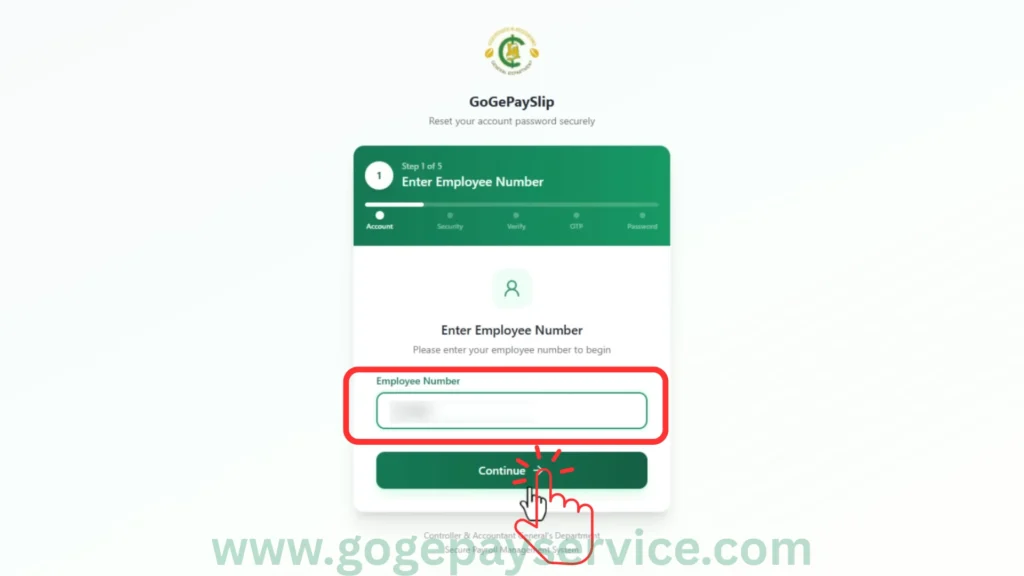 Enter your employee number 