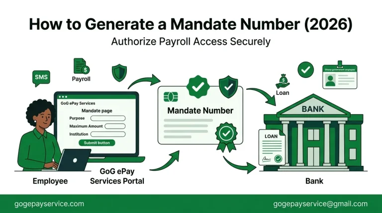 Generate mandate number on Gogepayservices