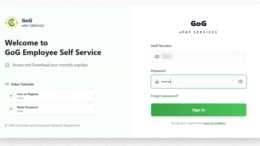 Gogepayservices login page