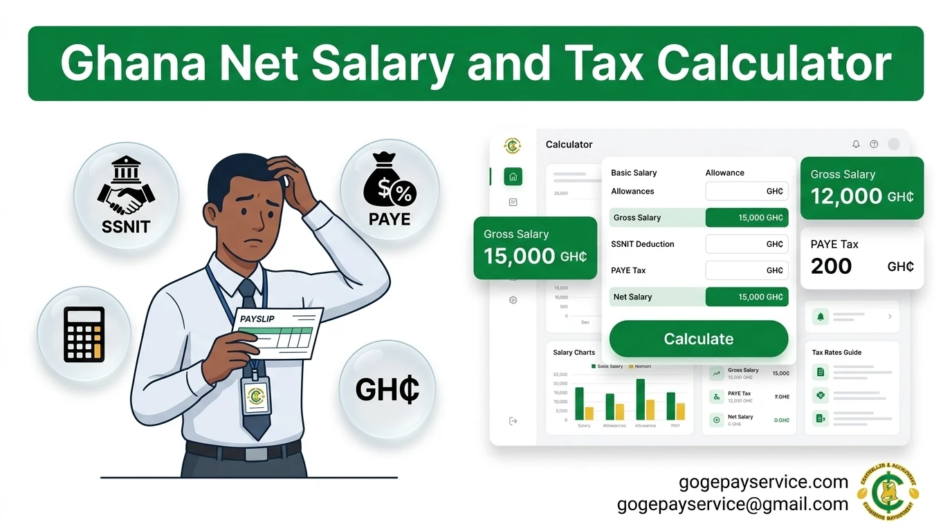 Net salary and Tax Calculator Ghana